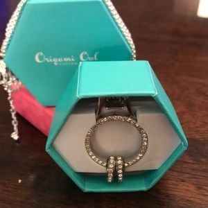 Origami owl lanyard badge ID holder with chain